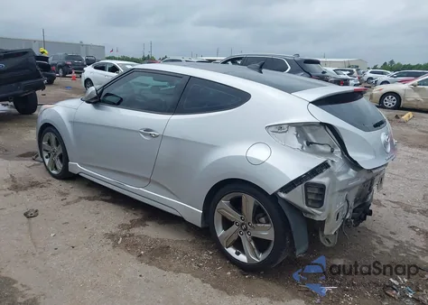 2013 Hyundai Veloster Turbo W/Blue from USA, damaged, VIN KMHTC6AE2DU122273